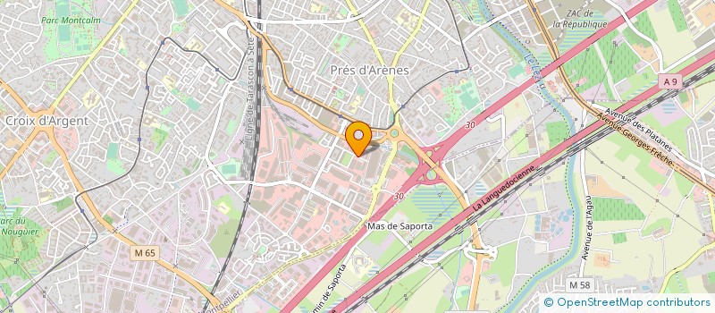 localisation de l'entreprise LES ATELIERS WASSER S A à MONTPELLIER