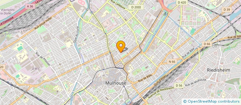 localisation de l'entreprise LES ATHLETES DE L'ESPOIR  MULHOUSE