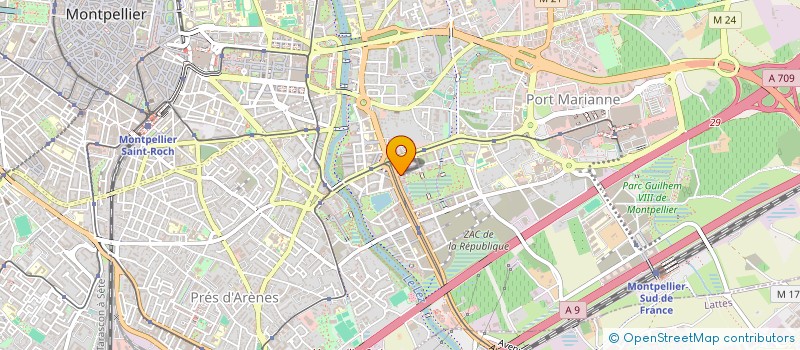 localisation de l'entreprise LES ATOMES à MONTPELLIER