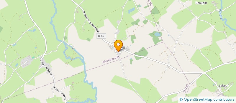 localisation de l'entreprise LES ATTELAGES D'ANGIBAULT à MONTIPOURET