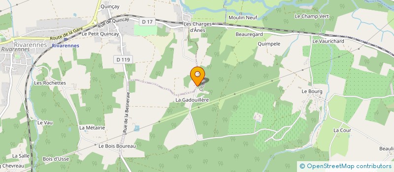 localisation de l'entreprise LES ATTELAGES DE LA GADOUILLERE à RIVARENNES