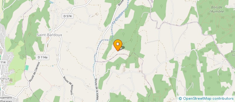 localisation de l'entreprise LES ATTELAGES DES BALMES  ROMANS-SUR-ISERE