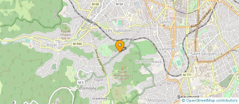 localisation de l'entreprise LES ATTESTANTS à CHAMALIERES