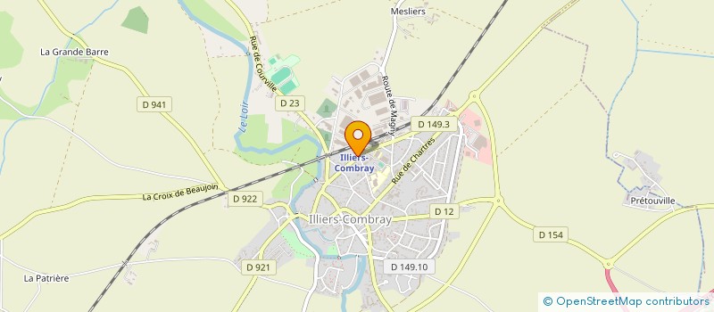 localisation de l'entreprise LES AUBEPINES à ILLIERS-COMBRAY
