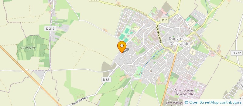 localisation de l'entreprise LES AUBEPINES  DOUVRES-LA-DELIVRANDE