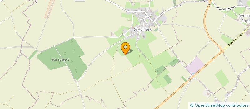 localisation de l'entreprise LES AUBEPINES à GREVILLERS