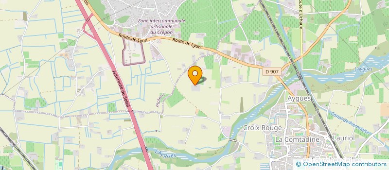 localisation de l'entreprise LES AUBES  ORANGE