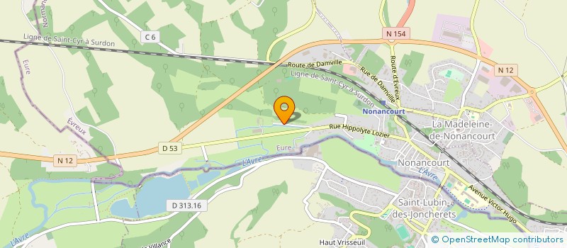 localisation de l'entreprise LES AUBIERS  NONANCOURT