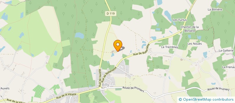 localisation de l'entreprise LES AUGEONS - MARNIERES  BILLY