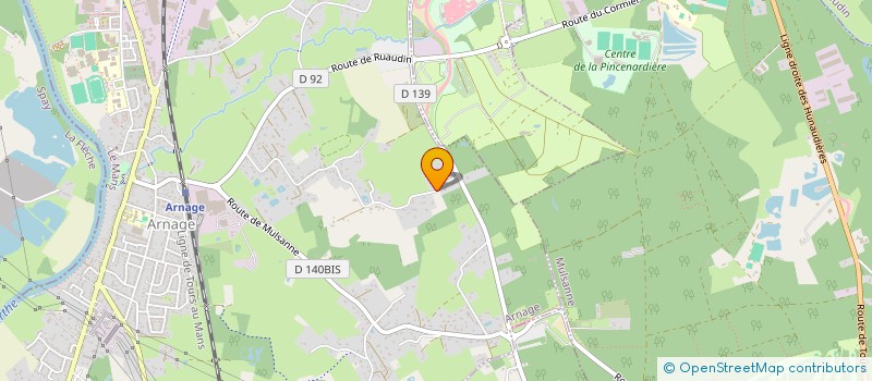 localisation de l'entreprise LES AULNAYS  ARNAGE