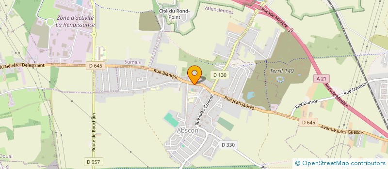 localisation de l'entreprise LES AULNES  ABSCON