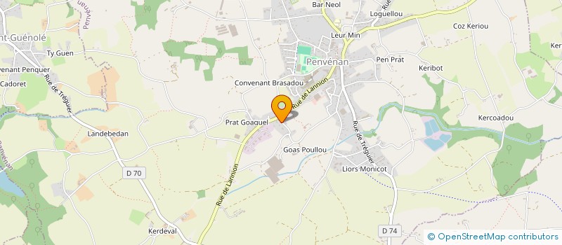 localisation de l'entreprise LES AULNES  PENVENAN