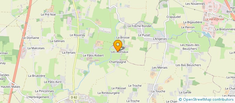 localisation de l'entreprise LES AULNIAUX  NOYAL-CHATILLON-SUR-SEICHE