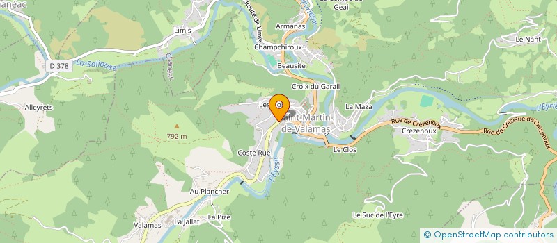 localisation de l'entreprise LES AURES  SAINT-MARTIN-DE-VALAMAS