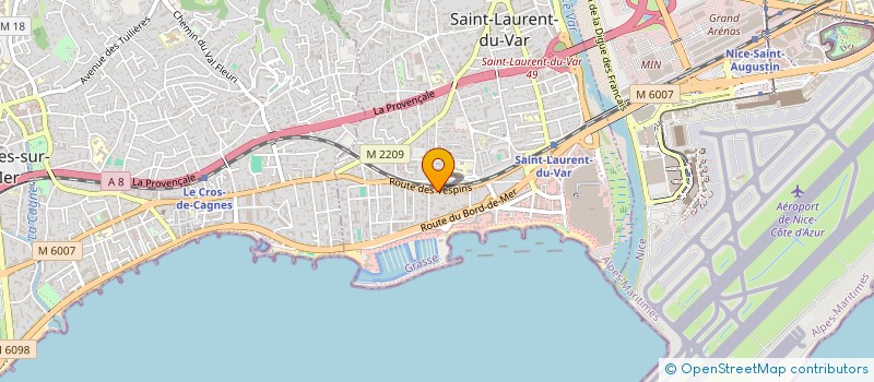 localisation de l'entreprise LES AUTOCARS LAURENTINS à SAINT-LAURENT-DU-VAR