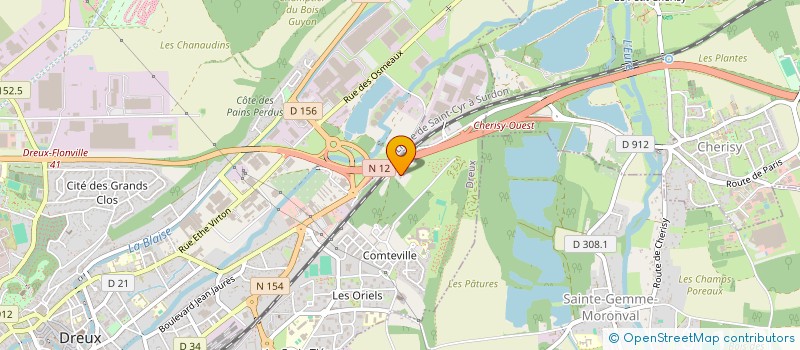 localisation de l'entreprise LES AUTOCARS SEJ à DREUX