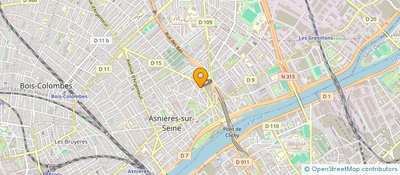 localisation de l'entreprise LES AUTOMOBILES D'ASNIERES  L.2.A.  ASNIERES-SUR-SEINE