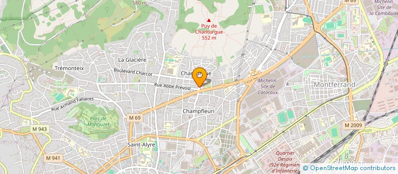 localisation de l'entreprise LES AUTOMOTEURS AUVERGNATS  CLERMONT-FERRAND