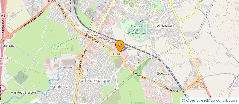 localisation de l'entreprise LES AUTOS DU MAS  PERPIGNAN