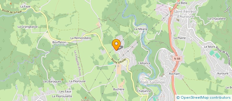 localisation de l'entreprise LES AUTOS PEPERES 43  PONT-SALOMON