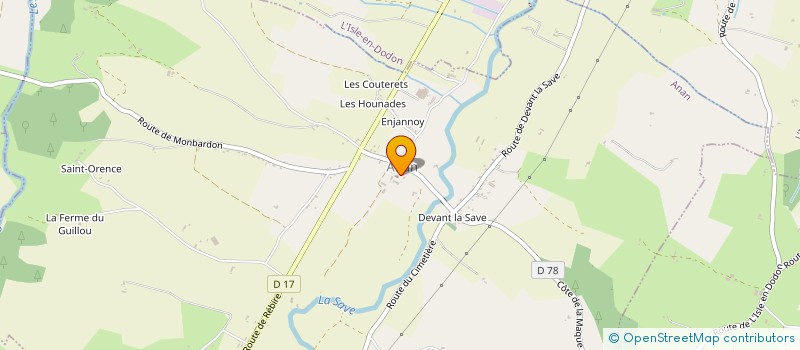 localisation de l'entreprise LES AUVENTS  L'ISLE-EN-DODON