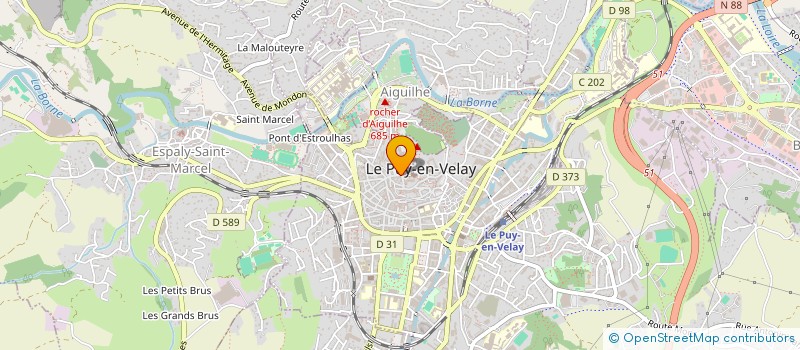localisation de l'entreprise LES AUVERGNATS DU COEUR à LE PUY-EN-VELAY