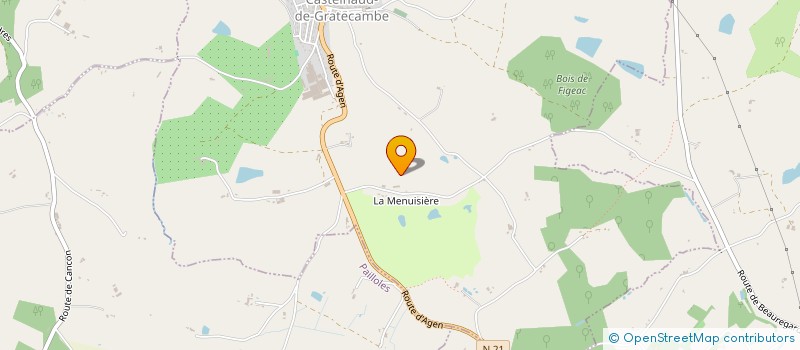 localisation de l'entreprise LES AUZERALS  CASTELNAUD DE GRATECAMBE