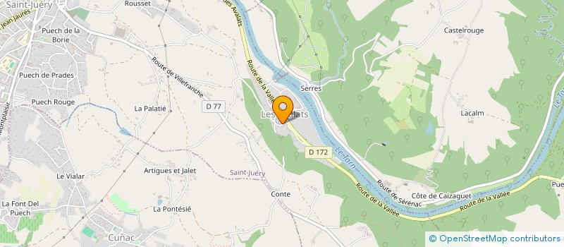 localisation de l'entreprise LES AVALATS  SAINT-JUERY