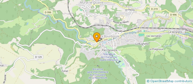 localisation de l'entreprise LES AVENTURIERS  LA BOURBOULE