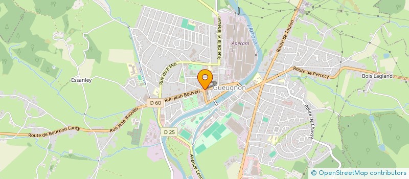 localisation de l'entreprise LES AVENTURINES  GUEUGNON