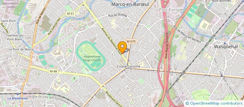 localisation de l'entreprise LES AVOCATS DU CROISE à MARCQ-EN-BARŒUL