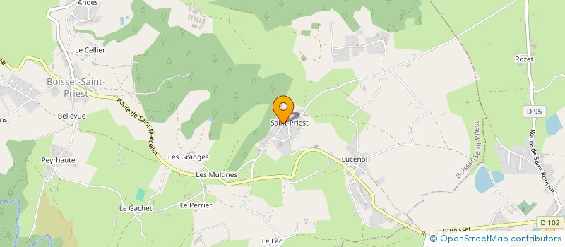 localisation de l'entreprise LES AYASSES  BOISSET-SAINT-PRIEST