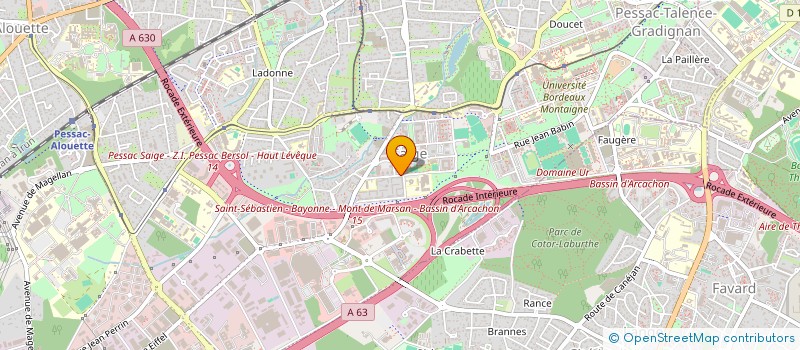 localisation de l'entreprise LES AZALEES  PESSAC