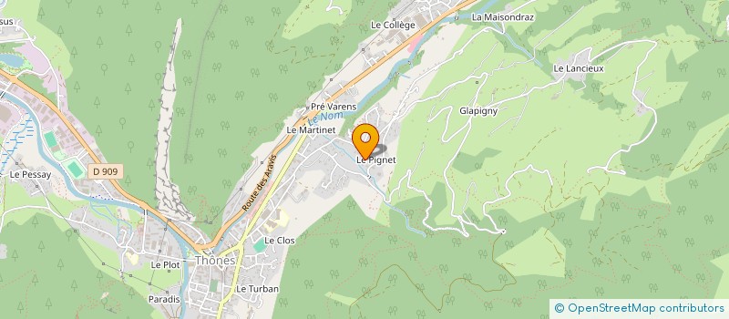 localisation de l'entreprise LES AZALEES à THONES