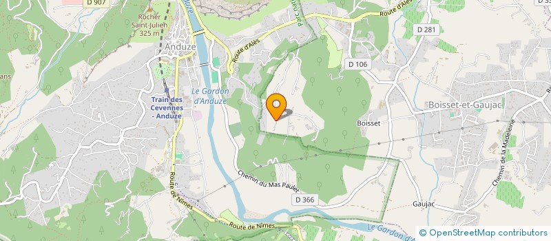 localisation de l'entreprise LES AZEROLIERS  BOISSET-ET-GAUJAC