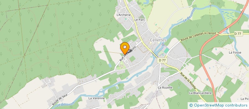 localisation de l'entreprise LES AZURIALES à CELLETTES