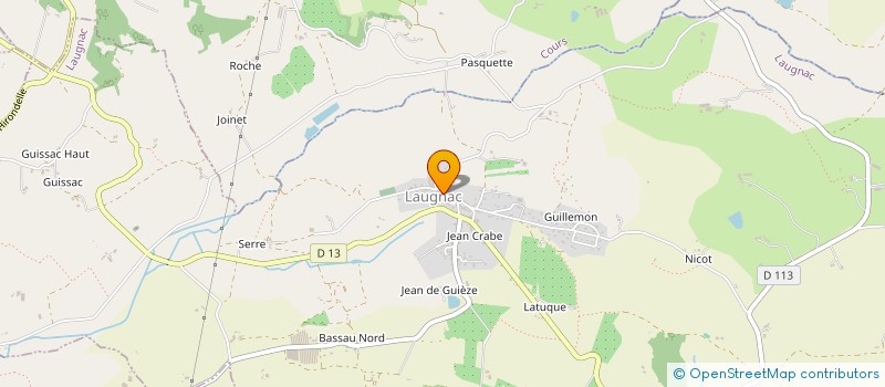 localisation de l'entreprise LES B&B  LAUGNAC