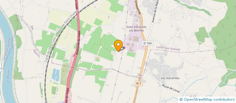localisation de l'entreprise LES B'O FRUITS à LORIOL-SUR-DROME