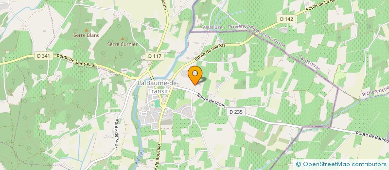 localisation de l'entreprise LES BA'RAID'EURS BAUMOIS  LA BAUME-DE-TRANSIT