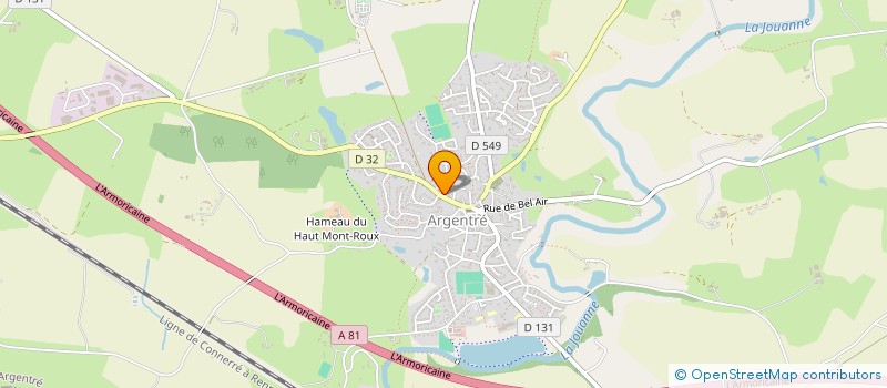 localisation de l'entreprise LES BABIE'S  ARGENTRE