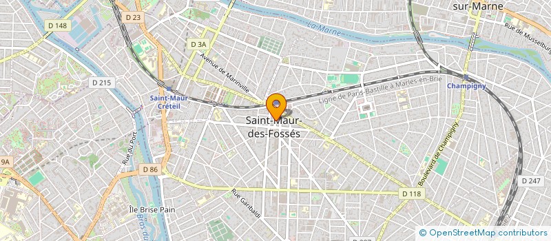 localisation de l'entreprise LES BAGAUDES DE LA VILLE à ST MAUR DES FOSSES