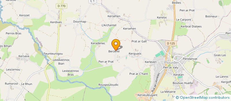 localisation de l'entreprise LES BAIES-LES DUNES-DANSENT/COMPAGNIE MICHELE BEZOU  PLOUIDER