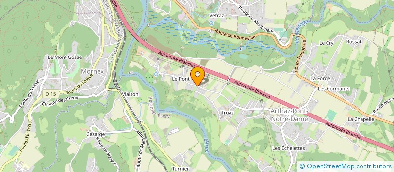 localisation de l'entreprise LES BAILLARDES  ARTHAZ-PONT-NOTRE-DAME