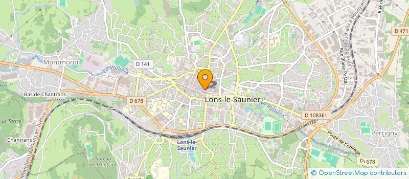 localisation de l'entreprise LES BAINISTES à LONS-LE-SAUNIER