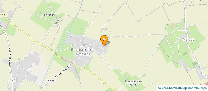 localisation de l'entreprise LES BAINS  BOURNAINVILLE-FAVEROLLES