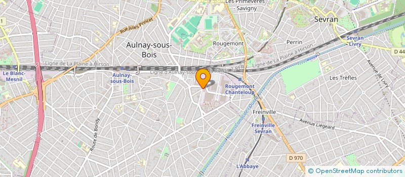 localisation de l'entreprise LES BAINS D'AULNAY à AULNAY-SOUS-BOIS