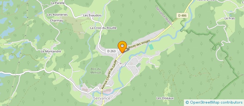 localisation de l'entreprise LES BAINS D'IRIS  SERVANCE-MIELLIN