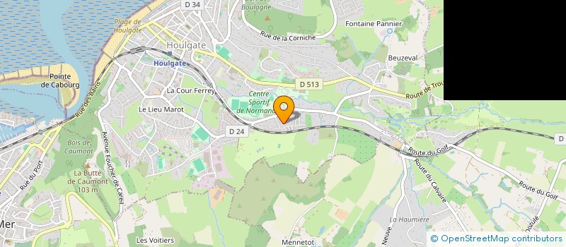 localisation de l'entreprise LES BAINS DE BLONVILLE à HOULGATE