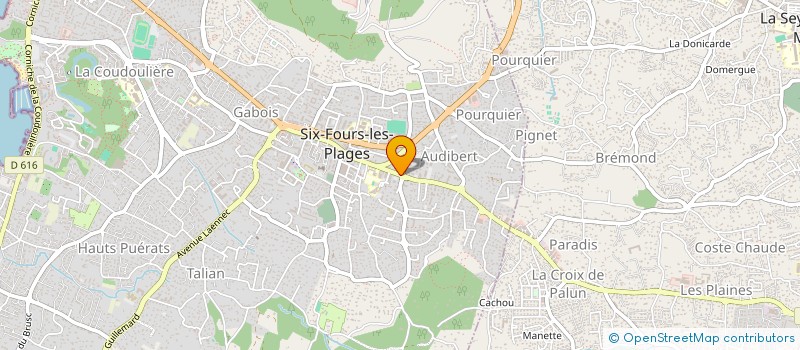 localisation de l'entreprise LES BAINS DE LUNA à SIX-FOURS-LES-PLAGES