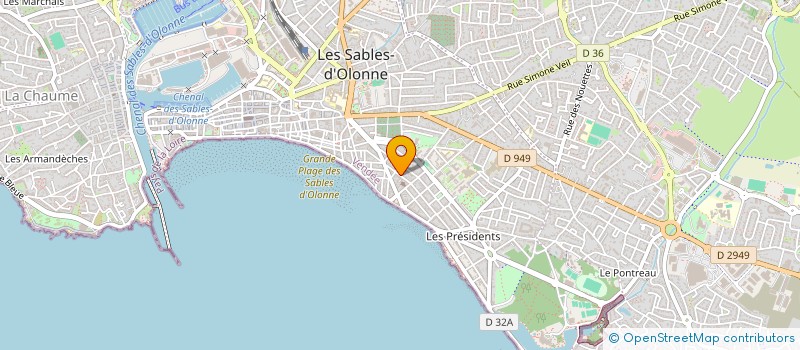 localisation de l'entreprise LES BAINS DE MER SABLAIS à LES SABLES D'OLONNE
